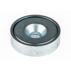 Neodym Magnet | Flacher Topf | 16mm | 7.5kg | Schraube M3 x 4.5mm | L. 4.5mm